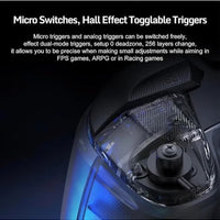 REDMAGIC Cyber Wireless Gaming Controller 1000Hz – RGB Gamepad with Hall Effect Joysticks & Triggers, 3-Mode Connection (Wired / Bluetooth / 2.4G), Aluminum Charging Dock, Turbo & Macro, Compatible with PC, Android, iOS, Tablet, Smart TV & Nintendo Switch