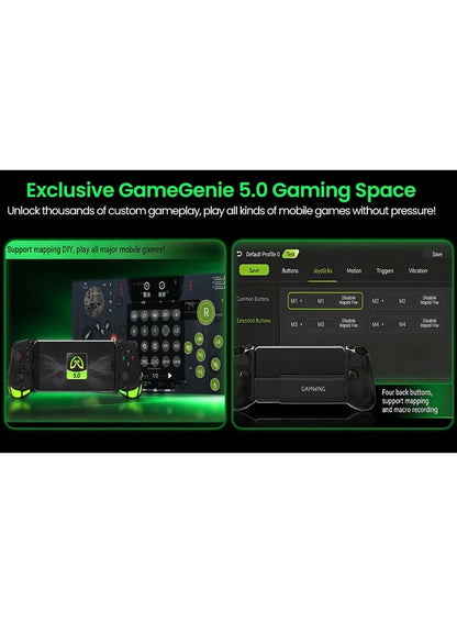 Mobile Game Controller GAMWING AB05, Type-C Telescopic Gaming Gamepad for iPhone, iPad, Android Phones & Tablets, Hall Effect Joysticks, RGB Lighting, Pass-Through Charging, Turbo Auto-Fire, Macro Buttons for PUBG Mobile, COD Mobile