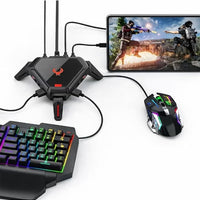 Scorpion 2 Pro Keyboard & Mouse Converter for Mobile Gaming by Gamwing, Wired 100Mbps Ethernet Network Port, Low Latency Signal Transmission, 2000Hz Polling Rate, RGB Lighting, Multiple Audio Interfaces, Supports RedMagic, Android 10+, HyperOS, HarmonyOS,