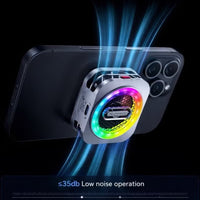 Phone Cooler Nubia RedMagic 6 Pro Magnetic Phone/Tablet Cooler – 30W Ultra-Cooling Gaming Fan with Graphene Heatsink, and Magnetic Mount – For Smartphones, Tablets, iPad & Steam Deck (Perfect for PUBG Mobile, COD & More) - Special Edition Black