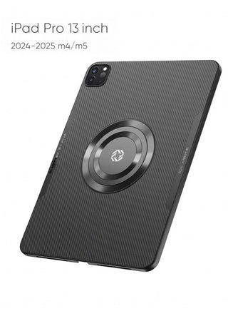 PIVA 2-in-1 Magnetic Gaming Protective Case, Carbon Fiber TPU Cover with Built-In Magnetic Ring and Thermal Conductive Plate, Shock-Resistant Protection, Compatible with Magnetic Coolers – for iPad Pro 13 inch 2024–2025 M4/M5