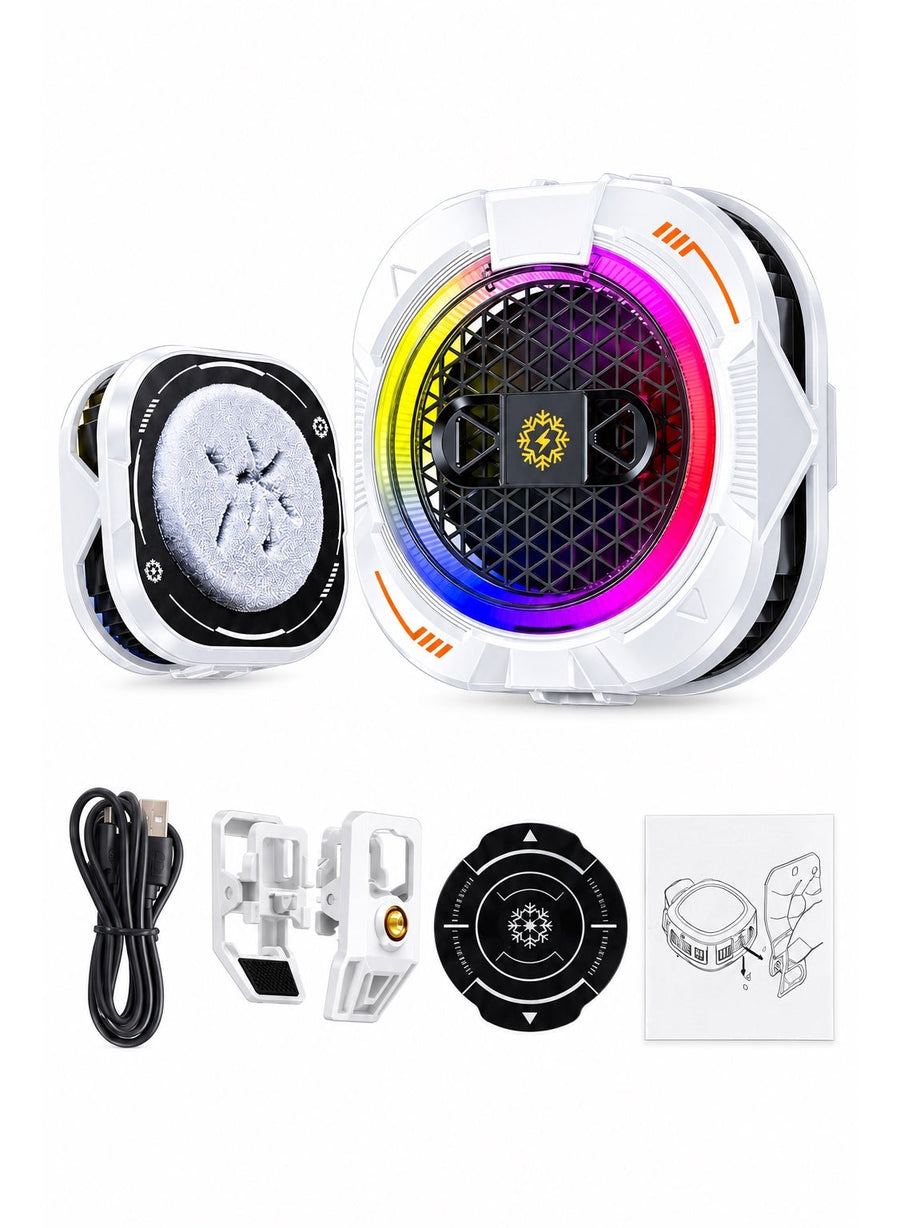 Ice Phone Cooler TH19 Pro AI, Magnetic Ice Cooling Fan with Smart Temperature Control, 5 Cooling Modes, 100-Level Precision Adjustment, Digital Display, RGB Lighting, Strong Magnetic Hold & Clip for iPhone Android Gaming