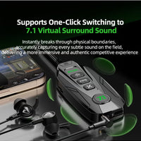 PIVA GS20 Gaming Adapter & Converter Hub Dongle, 7.1 Surround Sound Card with App Control, Type-C USB Hub, 3.5mm Audio, RGB Lighting, 60W Fast Charging, 480Mbps High-Speed Data Transfer – Compatible with RedMagic, iPad, iPhone & Laptops