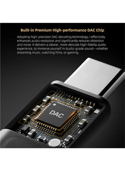 KZ AM02 Type-C to 3.5mm Gaming DAC Adapter and Headphone Amplifier with 4 EQ Mod