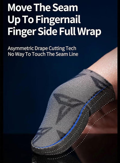 Flydigi Original P1 Silver Cloth Gaming Finger Sleeves, Ultra-Thin 0.3mm, Superconductive FlySilver Fabric, Zero-Lag Touch, Breathable & Sweat-Resistant – Compatible with iPhone, iPad, RedMagic, Samsung – PUBG, COD & FPS Gaming (1 pair - 2 PCS)