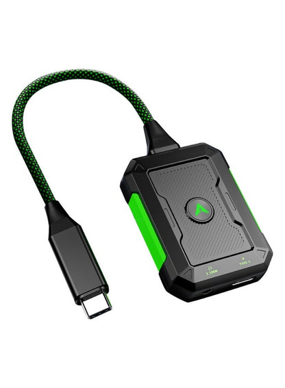 PIVA GS2 2 in 1 Gaming USB C Headphone Adapter with PD 60W Charging, 3.5mm Audio