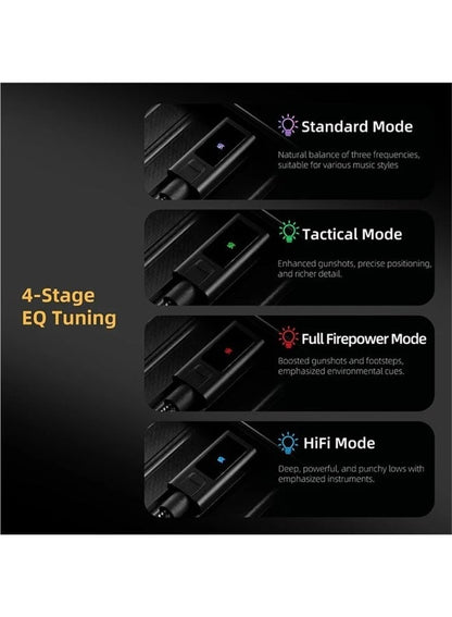 KZ AM02 Type-C to 3.5mm Gaming DAC Adapter and Headphone Amplifier with 4 EQ Mod