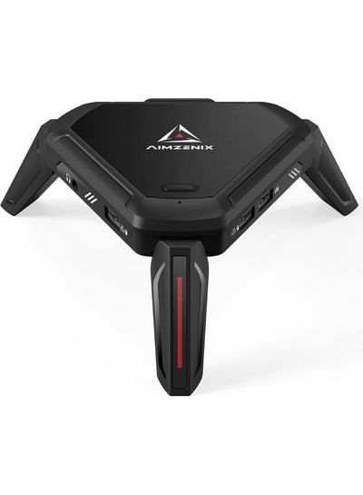 Keyboard and Mouse Adapter AIMZENIX Monster AX600 for PS5, PS4, Xbox Series X/S, Xbox One, Nintendo Switch & PC, Gaming Converter with GEEKVICE App, Key Mapping, Macros, Ethernet & 3.5mm Audio