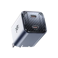 RedMagic mini 65W Fast Charger , 2-Port Compact Design, Foldable Pins, NeoCharger 3.0, For Redmagic Nova, iPad, Tablets, iPhone, Macbook, Laptops - Includes Cable - (US Version)