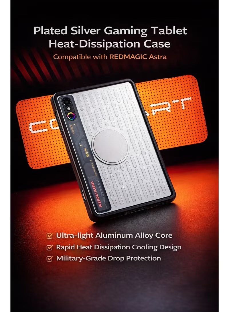 RedMagic Astra Cooling Protective Case and Cover By Coostart – Hollow Design for Heat Dissipation, Magnetic Support for Cooler Attachment, High-Transparency Clear Material, Shock-Resistant, Ultra-Thin and Lightweight for Gaming