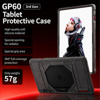 PLEXTONE GP60 3rd Gen Gaming Tablet Case for RedMagic Astra 3 Pro, Professional Silicone Protective Cover with Cooling Radiator Opening, 360° Shockproof Protection, Anti-Slip Surface, Durable Design for Gaming & Heavy Use