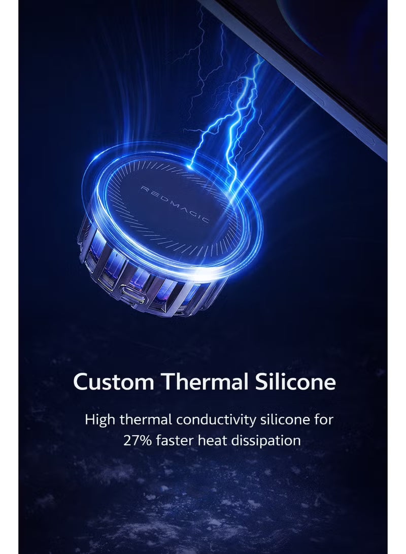 Phone Cooler RedMagic 4 Pro Magnetic Phone/Tablet Cooler –27W Ultra-Cooling Gaming Fan with Graphene Heatsink, Magnetic Mount – Cooling Fan For RedMagic Astra, Smartphones, Tablets, iPad & Steam Deck (Perfect for PUBG Mobile, COD & More)