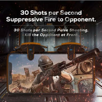 MEMO AK05 Automatic Laser Gaming Mobile Triggers, Super Fast Shooting, 25mah long lasting battery,High-Frequency Burst Mode, Alloy Buttons, IPhone/Android, Redmagic Compatible, PUBG Battlefield Accessory