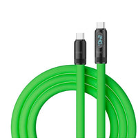 PIVA Intelligent 240W PD Super Fast Charging Type-C to Type-C Data Cable with Intelligent Digital Display, 1.5m Liquid Silicone Cable, 480Mbps High-Speed Data Transfer for Gaming, RedMagic, iPhone 15 & 17 Series, iPad Pro, Tablets and Laptops