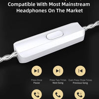 KZ ZSN PRO X IEM Dual Driver 1BA+1DD Hybrid Metal Earphones HiFi in-Ear Monitor with Detachable Recessed 2Pin Cable, Zinc Alloy Panel (With Mic, BLUE)