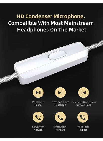 سماعات أذن KZ ZSN PRO X بتقنية Dual Driver 1BA+1DD هجين معدني HiFi مراقب في الأذن مع كابل 2Pin قابل للفصل (مع ميكروفون، أزرق) – أزرق