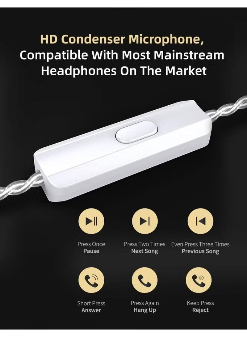 KZ ZSN PRO X IEM Dual Driver 1BA+1DD Hybrid Metal Earphones HiFi in-Ear Monitor with Detachable Recessed 2Pin Cable, Zinc Alloy Panel (With Mic, BLUE)