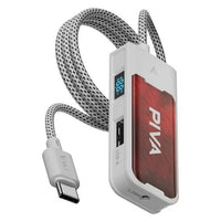 PIVA G41 4-in-1 Gaming Adapter & Converter, Type-C to 3.5mm Audio DAC 32Bit/384Khz & USB 2.0 Data Transfer Hub, PD 60W Fast Charging with Power Display, 480Mbps High-Speed, Compatible with RedMagic, iPad, iPhone, Samsung Mobile, Laptops, Mobile Phones