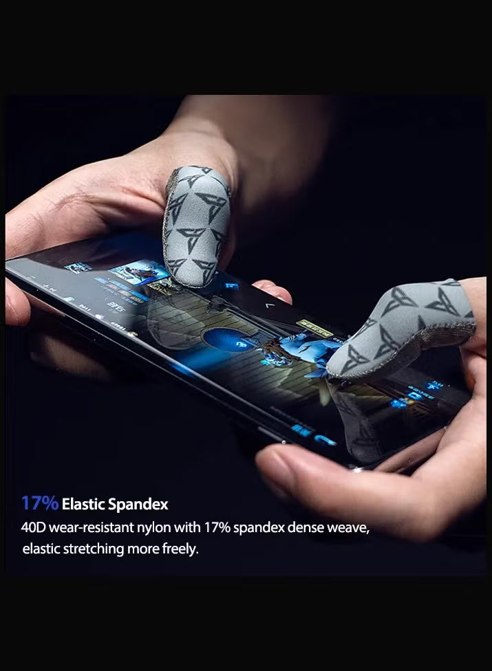 DigiFlydigi Original P1 Lite Gaming Finger Sleeves – Ultra-Thin 0.3mm FlySilver Superconductive Cloth, 40D Nylon, High Durability, Anti-Sweat & Anti-Slip, Ultra-Sensitive Touch – Compatible with iPhone, iPad, RedMagic, Samsung – PUBG, COD & FPS Gaming ( 1