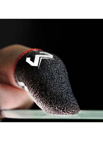MEMO FS01 Gaming Finger Sleeves – Anti-Sweat, High Sensitivity Touch Screen Fingertips, Anti-Slip & Breathable for Smooth Mobile Gaming Control – Compatible with iPhone, iPad, RedMagic, Samsung – Ideal for PUBG, COD & FPS Gaming (1 Pair - 2 PCS)
