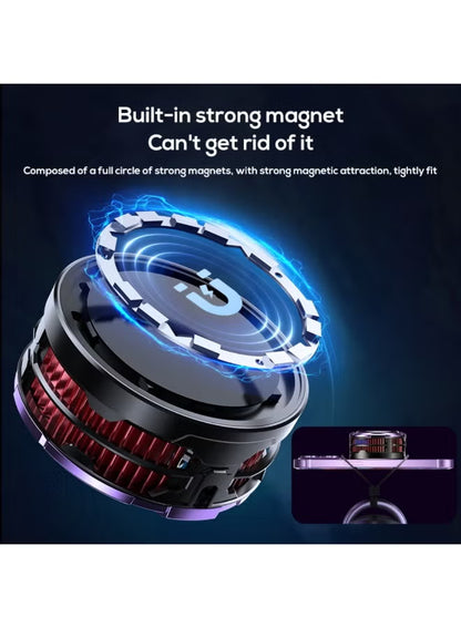 MEMO CX08 Ai Magnetic Smartphone Cooler, 23W Fast Cooling Semiconductor Radiator Fan for Gaming, Live Streaming & Vlogging – Ultra Quiet Heat Dissipation for iPhone 12/13/14/15 Series, Android Phones & iPad Tablets