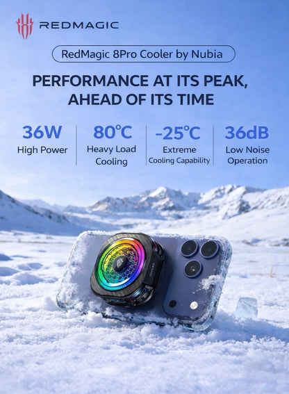Phone Cooler RedMagic 8 Pro Magnetic Phone/Tablet Cooler – 36W Ultra-Cooling Gam