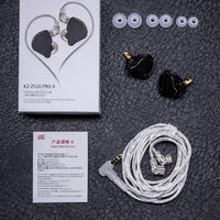 KZ ZS10 PRO X IEM original Upgraded 1DD+4BA Hybrid Driver HiFi in Ear Earphones IEM with Alloy Faceplate, Detachable Silver-Plated Recessed 2Pin Cable for Audiophile Musician DJ Stage (With Mic)