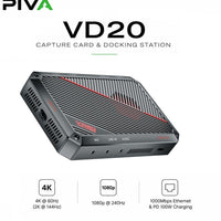 PIVA VD20 UHD 4K60Hz & 1080p 240Hz Video Capture Card & Gaming Dock with Built-i