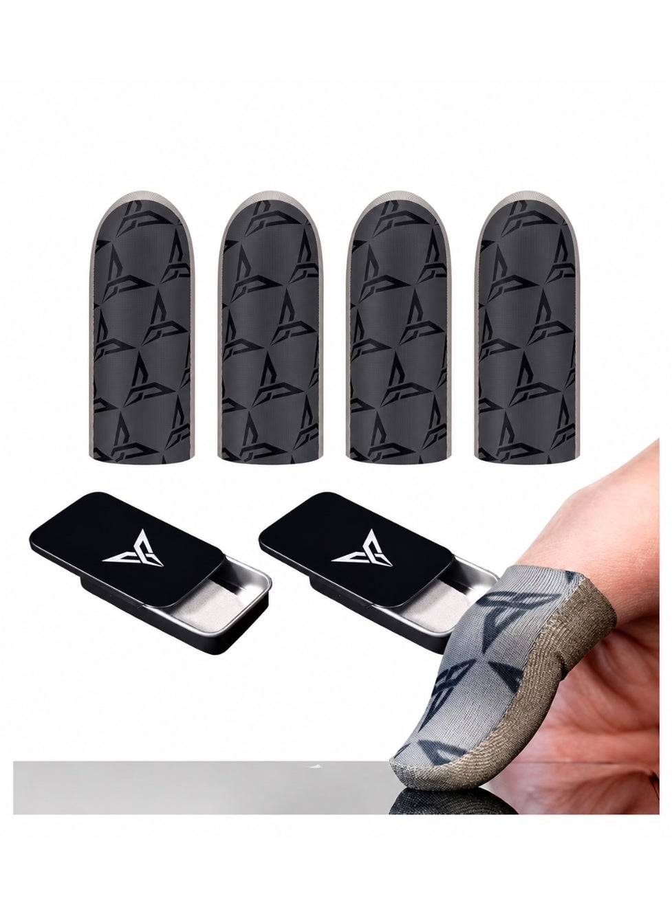 Flydigi Original 4 P1 Silver Cloth (2 pairs) Gaming Finger Sleeves, Ultra-Thin 0