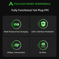 PIVA FPC Mobile Phone Tail Plug Protector Full Functionality Support 4K60Hz PD60w 10Gbps for Android IOS Phone