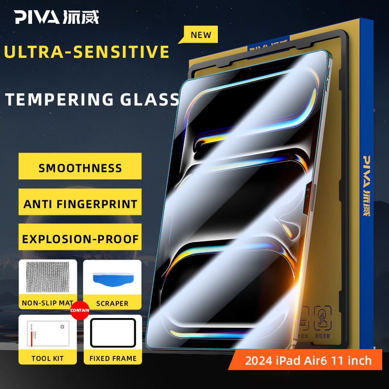 PIVA 0.25mm Ultra-Thin Gaming Tempered Glass for iPad Pro 11" (M4/M5) – Super Sensitive, 9H Hardness, HD Clear & Bubble-Free - 2024/2025 MODELS