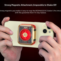 RedMagic 5 Pro Magnetic Phone Cooler – Fan Sun Wukong Red , 36W RGB with Clip,Tablet and Mobile  (LEBANON ONLY)