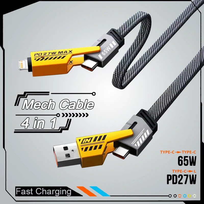 Mech 4-in-1 PD 27W fast charging cable