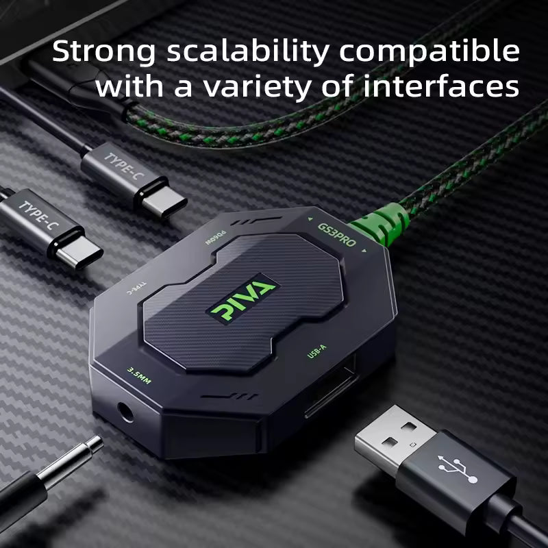 PIVA GS3 PRO Gaming Audio & Charging Adapter (Straight Version)