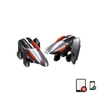 MEMO AK06 Automatic Laser Gaming Mobile Triggers, Super Fast Shooting, 25mAh long-lasting battery,High-Frequency Burst Mode, Alloy Buttons, iPhone/Android Compatible, PUBG Battlefield Accessory
