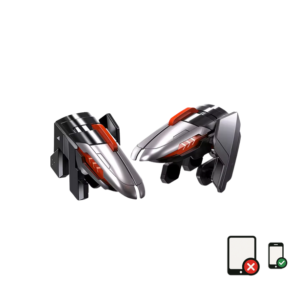 AK06 AUTO 6 Fingers Mobile Phone Gaming Accessories for PUBG Aim Shooting Gamepad Trigger L1R1 Button for IOS/ANDROID Game Controller - MOBILE ONLY
