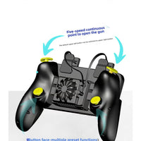 Mobile Piano 6-Finger Automatic Gaming Triggers with Integrated Cooler – Laser Precision Controller, Ultra-Fast Response, No Screen Blocking, Compatible with iPhone, RedMagic, Samsung & All Smartphones, Ideal for PUBG Mobile & Other Games