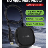 pivaPIVA G2 iPhone Lightning Adapter Dongle – Double Lightning Headphone Jack with Fast Charging, Lightweight Plug-and-Play Design, HD Clear Voice with Extra Bass, Zero Delay, Mic Supported, MFI-Certified Chipset – Compatible with iPhone 8, X, 11, 12, 13