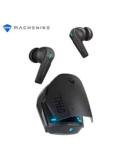 سماعات Machenike TH60 Gaming Earbuds TWS – Bluetooth 5.4، سماعات ألعاب لاسلكية بكمون فائق منخفض، وضعا صوت مزدوج (ألعاب وموسيقى)، ميكروفون ENC، مقاومة للماء IPX5، بطارية طويلة مع علبة الشحن، شحن سريع USB-C – RedMagic، iPhone، iPad، Android، Samsung