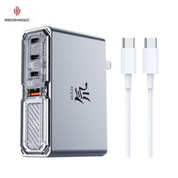 RedMagic 140W Quad-Port Multi Charger GaN 6 Pro Fast Charger, Compact Design, Foldable Pins, NeoCharger 3.0, For RedMagic Astra, Nova, iPad, Tablets, iPhone, MacBook, Laptops - Includes Cable (US Version)