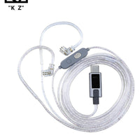 KZ M2 Type-C 0.78mm Silver-Plated Earphone Upgrade Cable, featuring Dual Microphones, High-Performance DAC Chip, Hi-Fi Audio Decoding, and Adjustable Sound Modes. Premium 0.78mm Type-C IEM Cable compatible with KZ ZS10 Pro 2 and other 0.78mm pin earphones