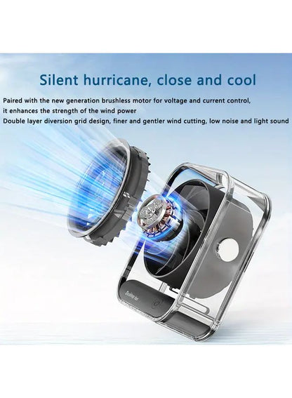 CAFELE Transparent Desktop Fan Black