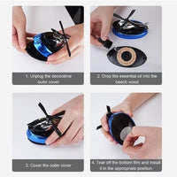 Car Air Freshener Helicopter Solar Energy Rotating Aromatherapy Aviation Al Alloy Diffuser Interior Decoration Accessories Diffuser For Car & Home Car Perfumes - INCLUDES NON SLIP MAT and AIR FRESHENER ESSENTIAL OIL