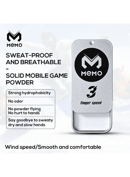 Memo FS03 Gaming Finger Powder, Anti-Sweat & Anti-Slip Finger Speed Powder for S