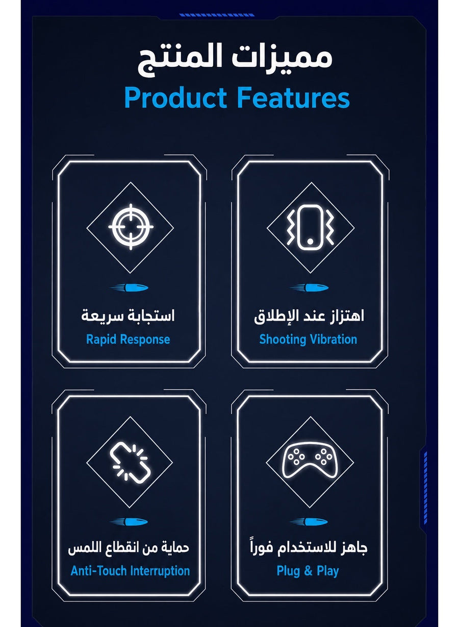 شفتات ليزر اوتوماتيكية عالية الجودة للهاتف من سارافوكس، 4 اصابع،  سرعة استجابة فائقة، وضع إطلاق متكرر سريع، أزرار معدنية متينة، متوافقة مع جميع هواتف ايفون واندرويد مخصصة لالعاب مثل ببجي موبايل