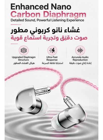 Misiom Taurus II IEM Type-C Gaming Earphones with Microphone, Built-In SPV6040 DAC Decoder, 11mm High-Performance Dynamic Driver with Carbon-Dome Diaphragm, Zinc-Alloy Shell, 20Hz – 40kHz HiFi Sound