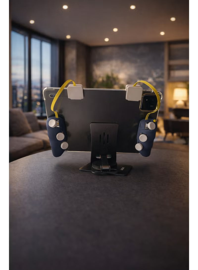 PAD Piano Triggers Automatic 8-Finger Gaming Triggers FV6 for iPad & Tablets –Professional Magnetic Control, High Responsiveness, No Screen Blocking, Compatible with iPad Pro, RedMagic Astra, RedMagic Nova, and All iPads for PUBG Mobile and Other Games
