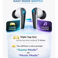 Machenike TH60 Pro Ai Gaming Earbuds TWS – Bluetooth 5.4, Ultra Low Latency, Wireless Gaming AirPods with ANC, Dual Sound Modes (Gaming & Music), ENC Mic, IPX5 Waterproof, USB-C Fast Charging – Compatible with RedMagic, iPhone, iPad, Android, Samsung