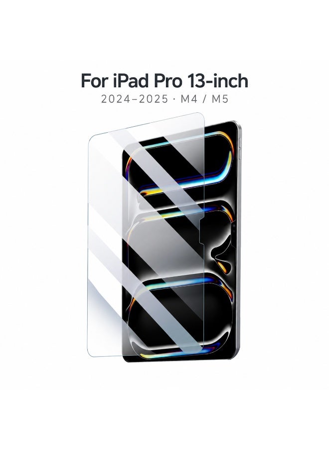 PIVA Tempered Glass Screen Protector for iPad Pro 13 Inch 2024 2025 M4/M5, Ultra-Sensitive Smooth Touch Anti-Fingerprint Protective Glass, High Touch Sensitivity for Gaming, Study, Drawing, Writing & Apple Pencil