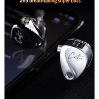 Z Castor Harman IEM Target Version IEM In-Ear Earphones – Dual Dynamic Drivers (10mm + 8mm), Tunable Sound with 4 Adjustment Switches (16 Profiles), Noise Isolating, 3.5mm, 0.75mm 2-Pin, Silver With Mic
